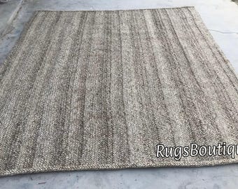Natural Jute Rug, Jute Braided Rug, Bohemian Jute Rug, Rectangular Jute Rug, Boho Decor Rug, Jute Area Rug, Square Jute Rug, Custom Size Rug