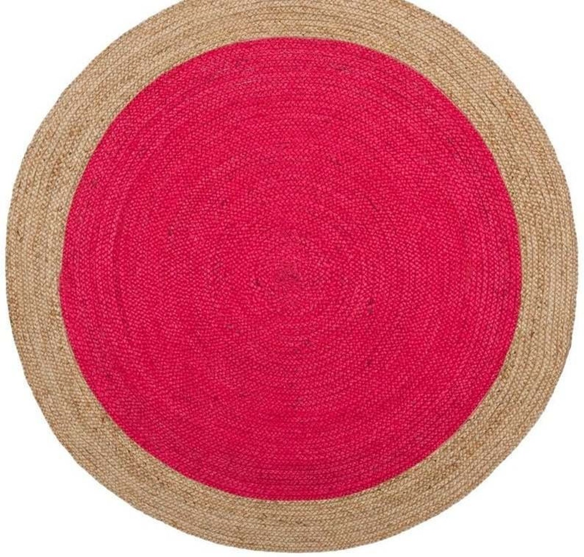 Round Woven Mat Yoga Mat Meditation Mat Nautical Rug Etsy