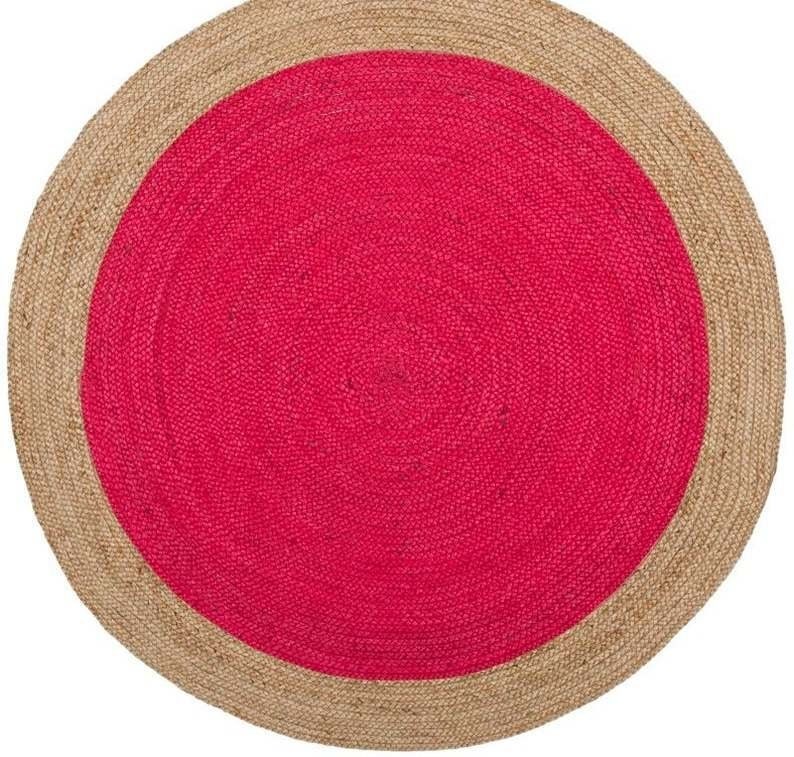 Round Woven Mat Yoga Mat Meditation Mat Nautical Rug Etsy