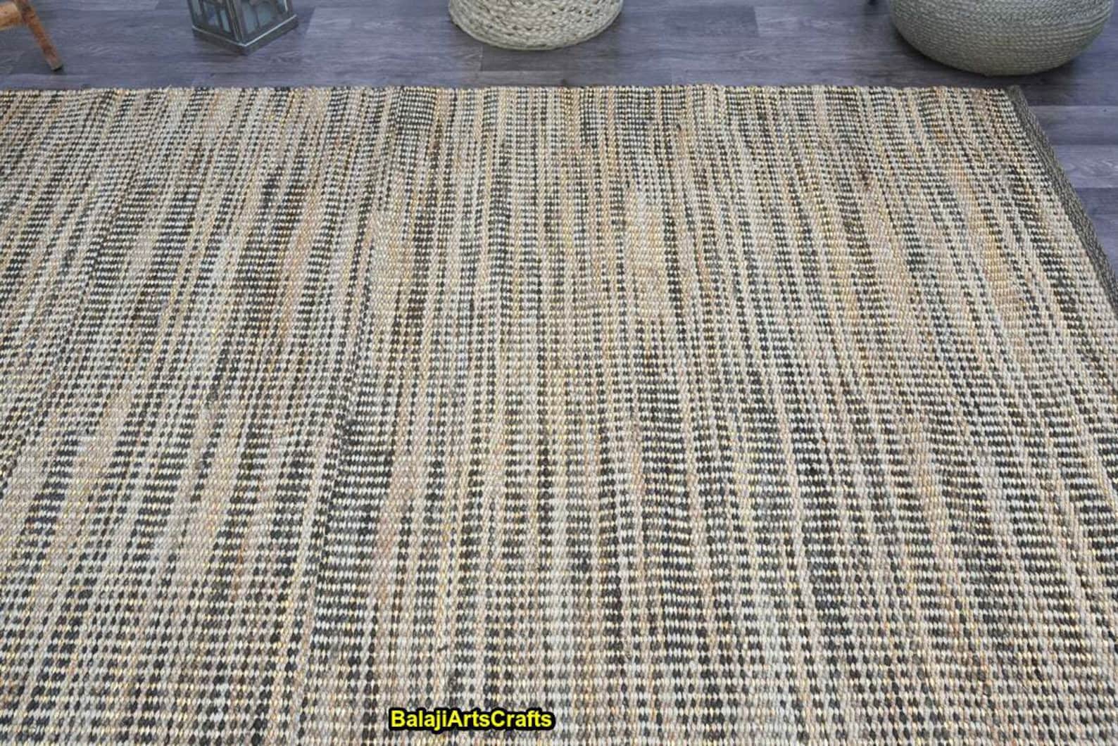 5x8 Feet Natural Jute Rug Jute Bordered Rug Boho Area Rug Etsy