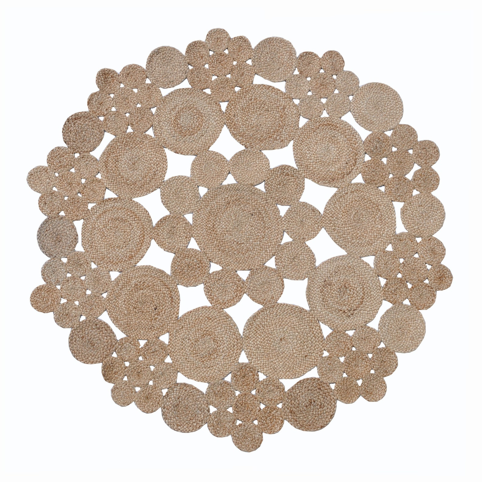 8x8 Ft. Round Table Rug in Palm/Hemp rug/Rug/Area Rugs/Floor Etsy