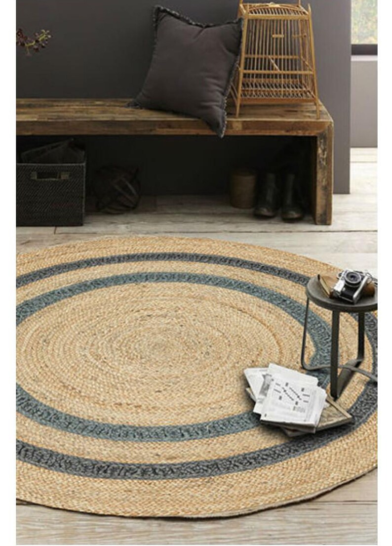 Indian rug CUSTOM SIZE round brown woven straw floor mats Etsy