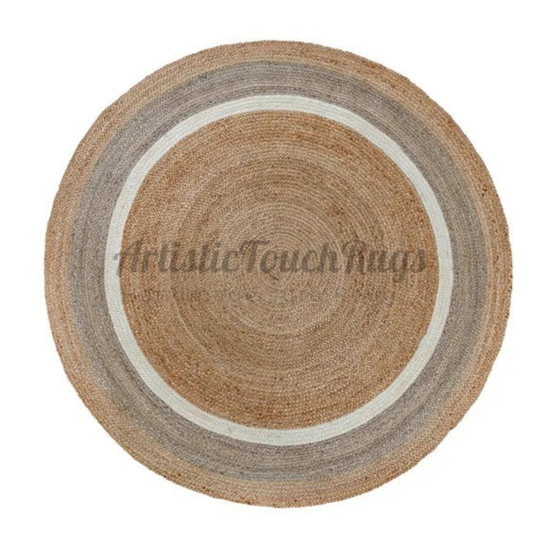 Natural Jute Fiber Hand Woven Round Rug . Round Jute Rug Etsy