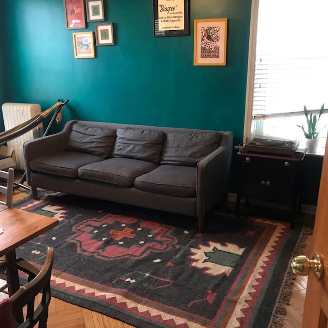 4x6, 5x8, 6x9, 8x10, 9x12 Ft Kilim Rug Handwoven Wool and Jute Rug