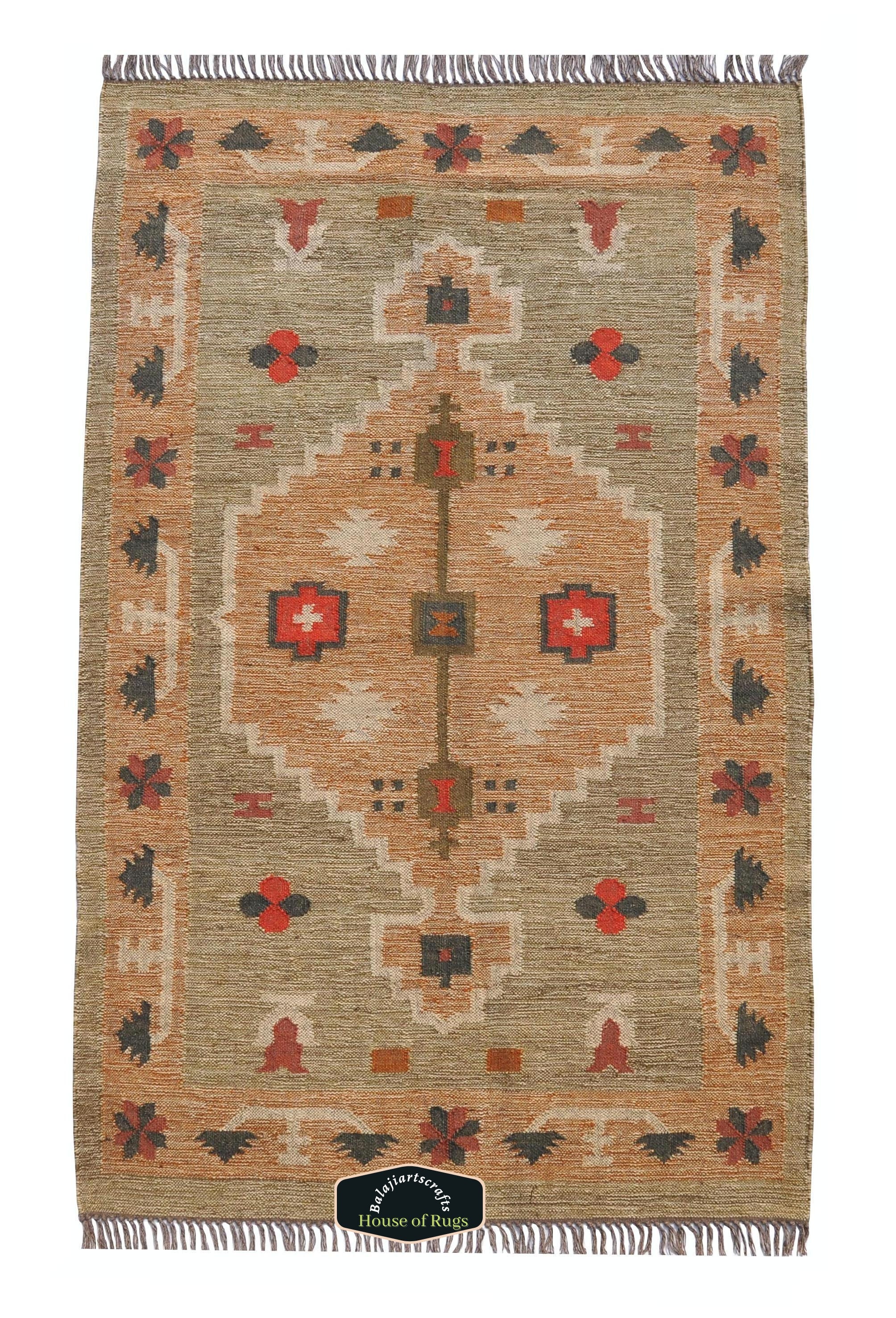 4x6ft Vintage kilim rug wool area rug Oushak rug Bohemian Etsy