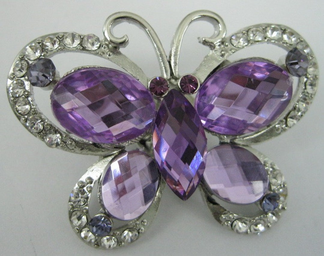 TL-B-738 Purple Peony Brooch main image 0