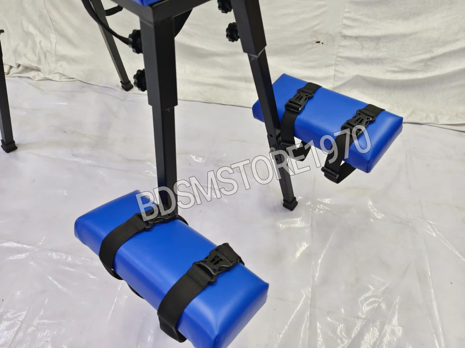 Flogging Chair MATURE / Portable Bench Blue Color Spanking Dungeon Playroom Furniture ...
