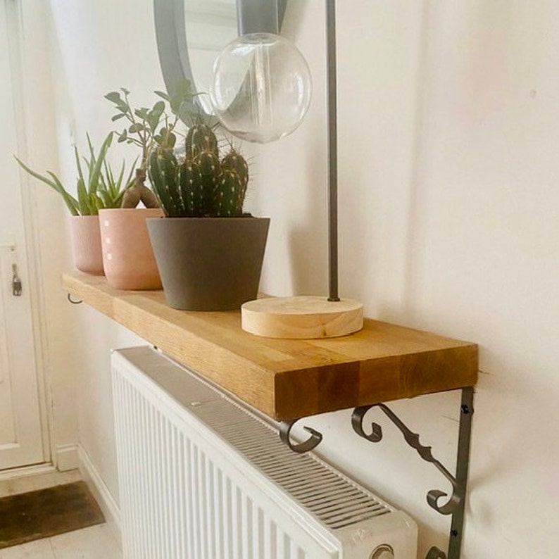 Chunky Solid Oak Radiator Shelf Etsy UK