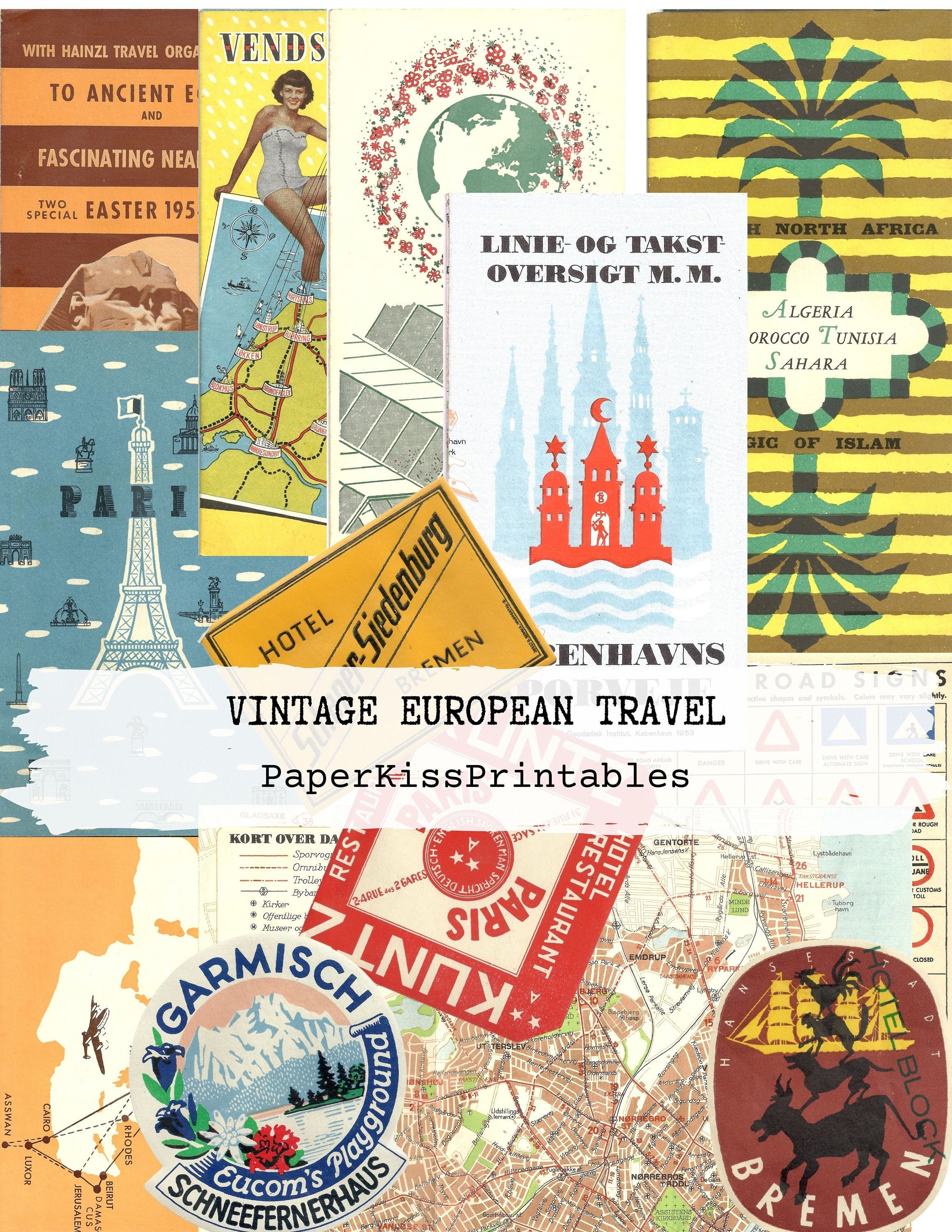 Disegni Ispirati Dalla Moda Vintage (Etichette Per Bagagli - Foto 7