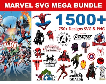 Download Marvel Svg Bundle Etsy PSD Mockup Templates