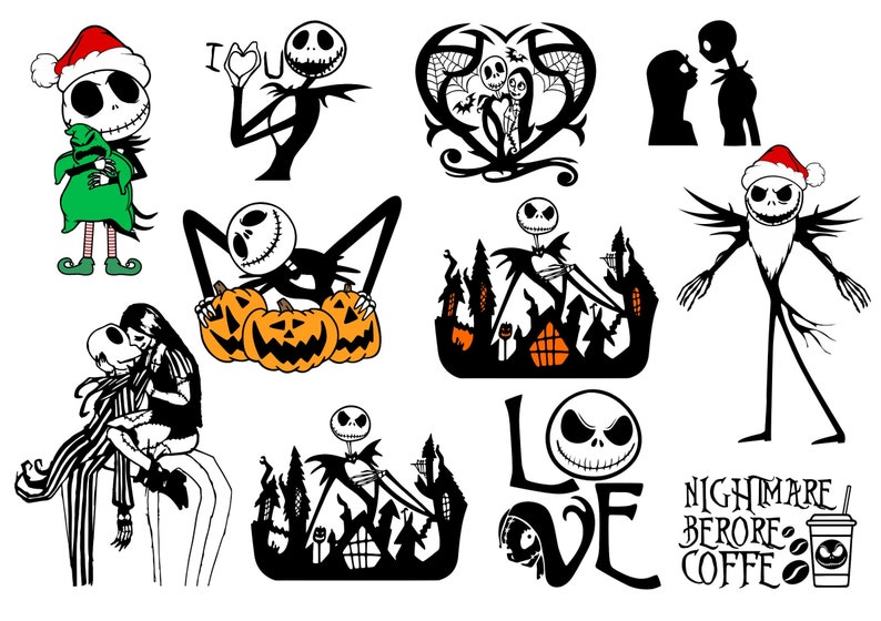 Download Nightmare Before Christman Svg Bundle - Layered SVG Cut File