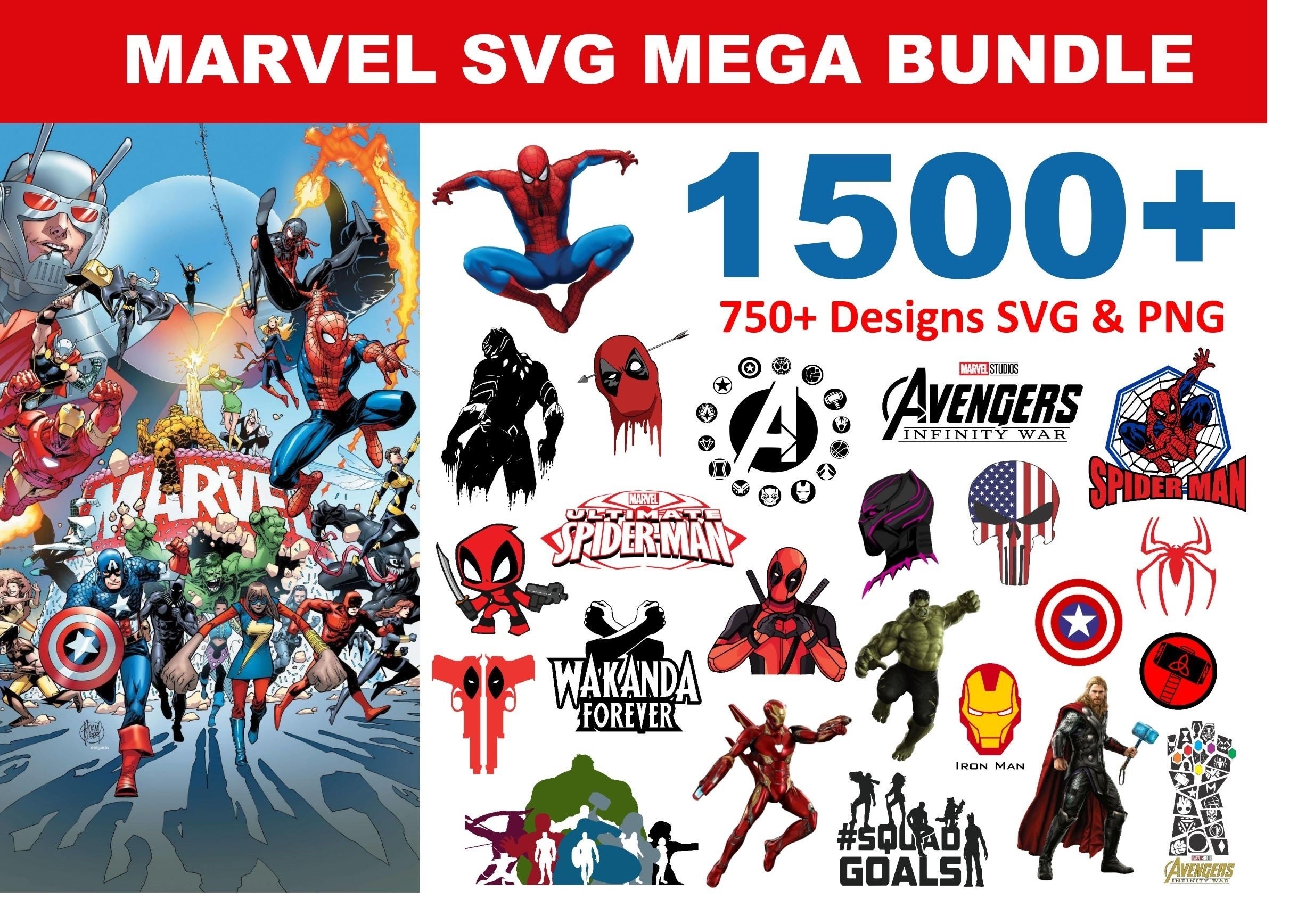 Download 1500 Marvel Svg Mega Bundle Etsy