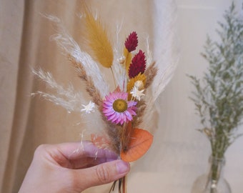 Cora Mini Dried Flower Bouquet, Mini Bouquet, Dried Flowers, Dried Bouquet, Mini Floral Bouquet, Dried Flower Bouquets, Colorful Bouquets