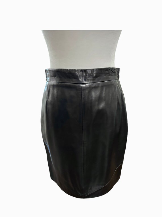 Vintage Leather Pencil Skirt by Siena, Leather Sk… - image 4