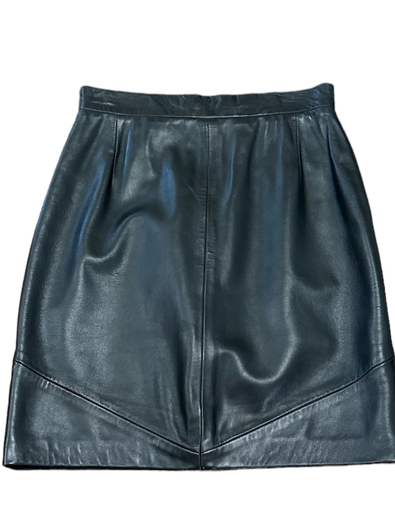 Vintage Leather Pencil Skirt by Siena, Leather Sk… - image 3