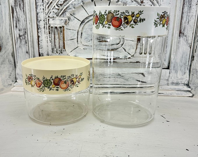 Pyrex Spice of Life Stackable Canisters, Vintage Pyrex Canisters Set of ...