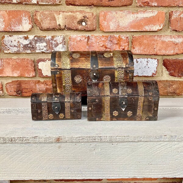 Wood Treasure Chest Etsy