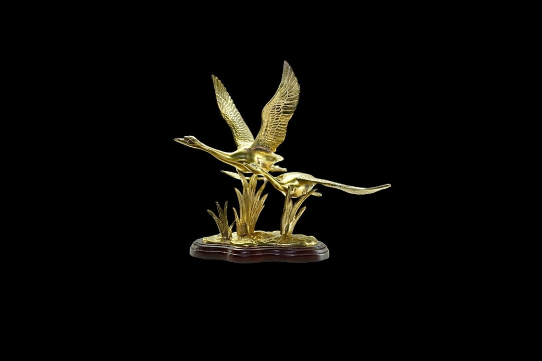 WESSEL POLISHED AGATE&BRASS BIRD SCULPTURE SHORT main image 1