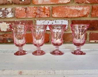 Fostoria Jamestown Pink Glass Juice Glass set of 4