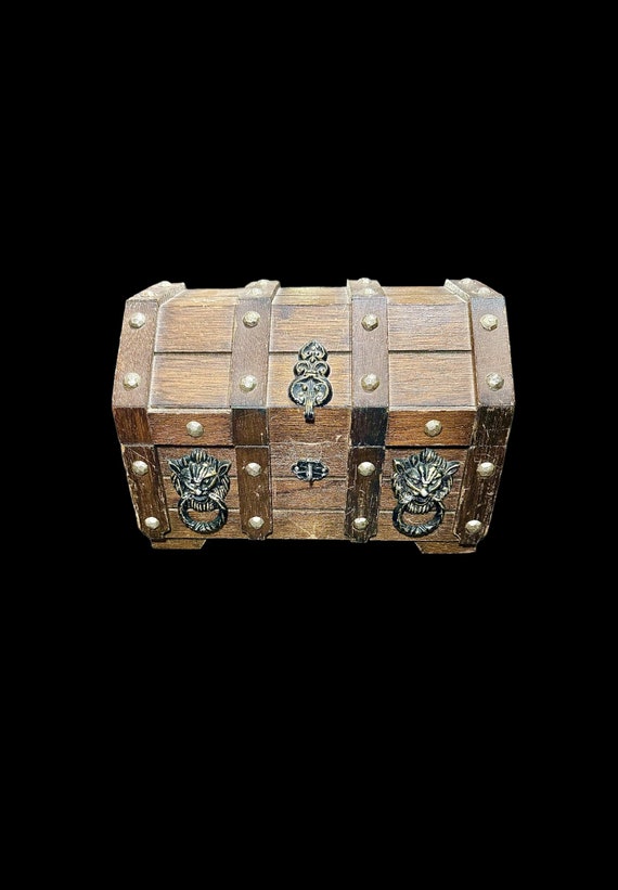 vintage metal treasure chest Gem