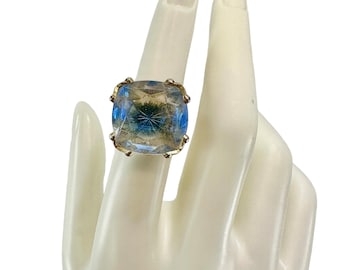 EMMONS Blue Starburst Ring, Blue Stone Cocktail Ring