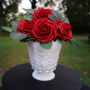 Vintage Westmoreland Milk Glass Pedestal Vase