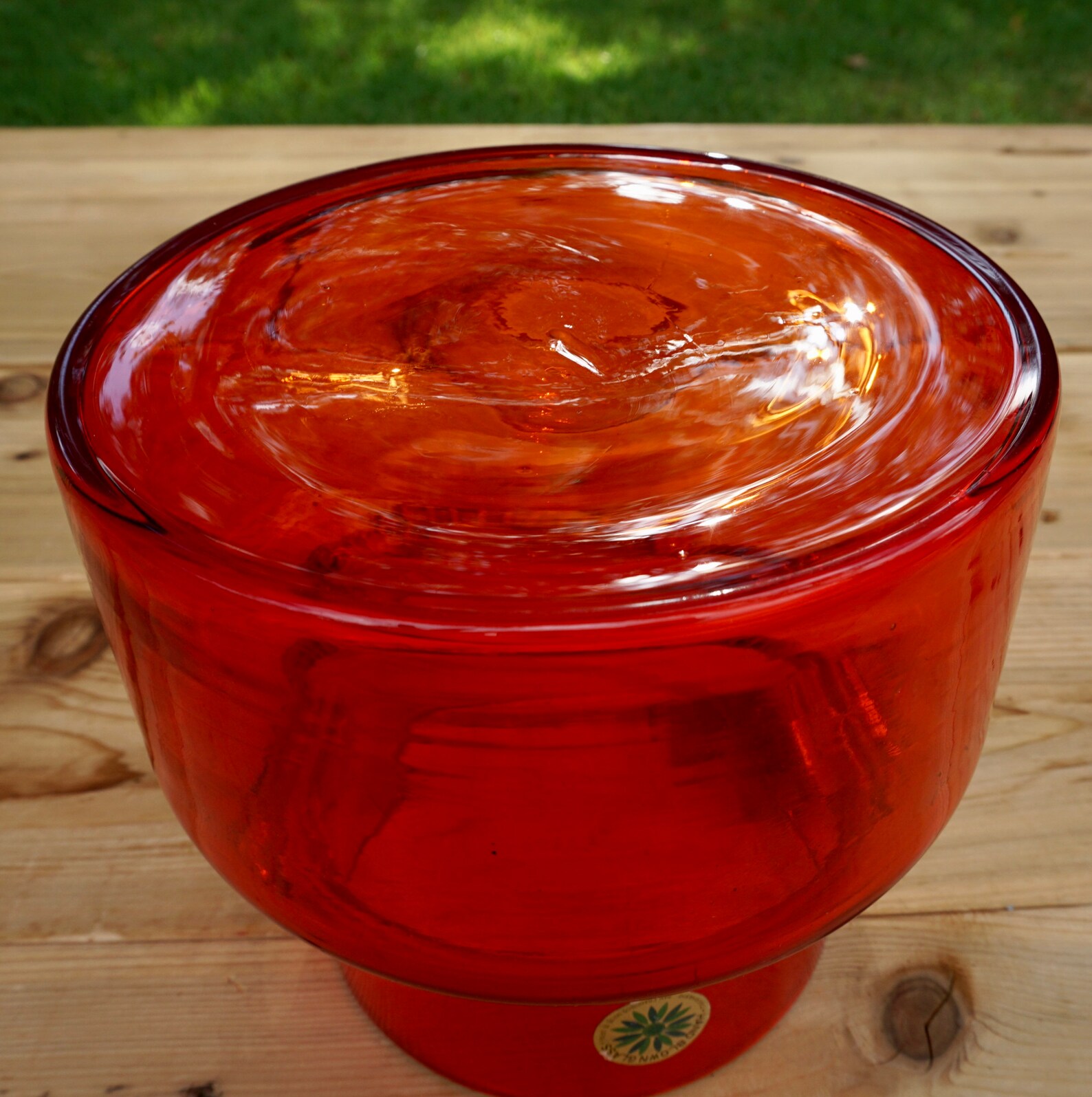 Takahashi Red Glass Jar with Cork Lid and Wicker handle Large Etsy
