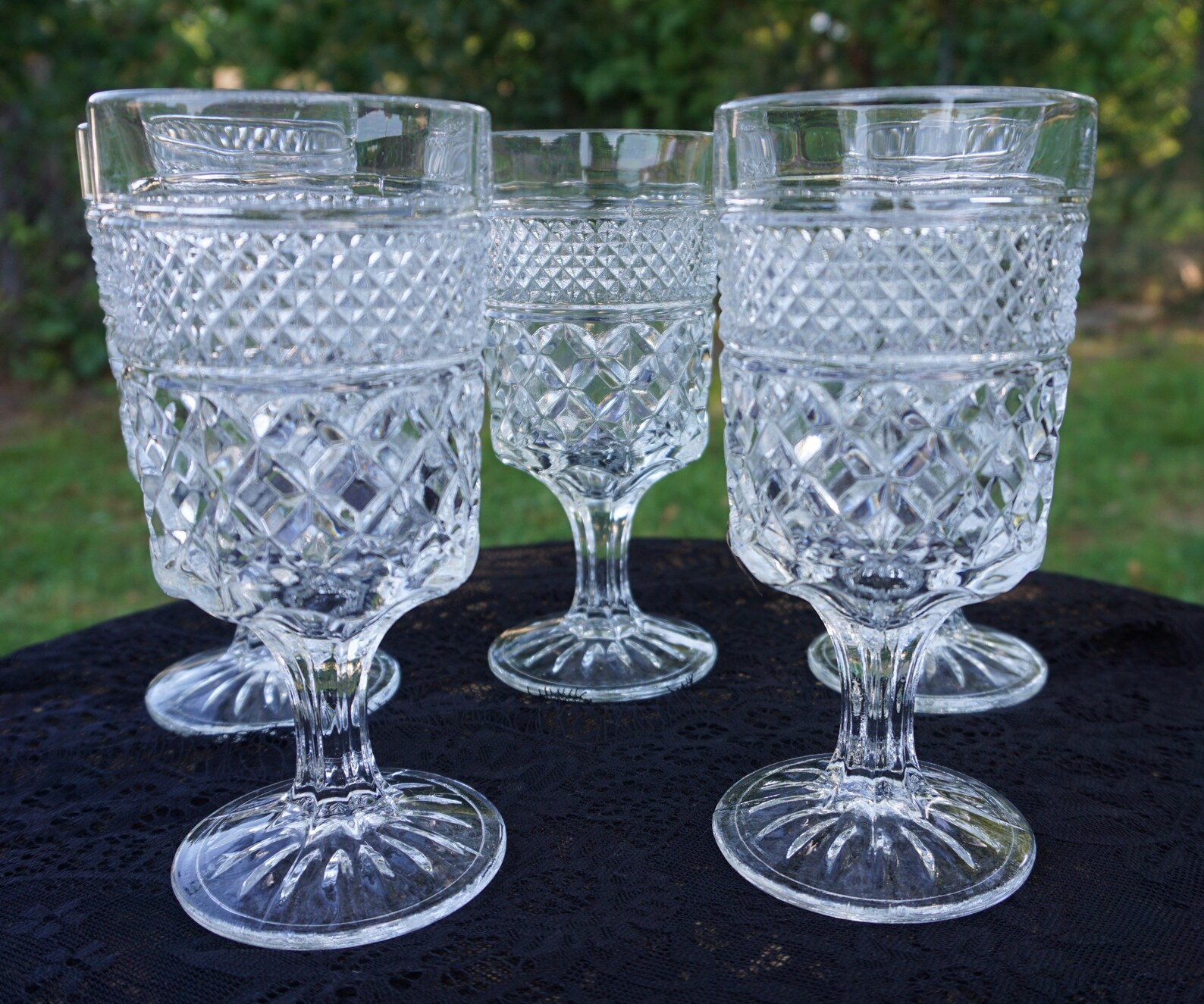 Anchor Hocking Wexford Water Goblets Etsy