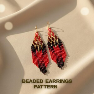 Beaded Fringe Earrings Pattern: Boho Seed Bead Tutorial (PDF Download)