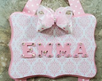 Personalized Hair Bow Holder, Hair Accessories Organizer