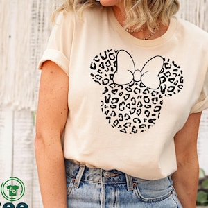 Disneyworld Women Shirt, Disneyland Shirt Leopard, Minnie Bow Girl Shirt, Safari Kids Tee, Cheetah Minnie Animal Kingdom Shirt, Disney World