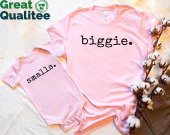 Matching Siblings Outfit, Brother Sister Shirts, biggie smalls shirt, Adult Youth toddler baby Bodysuit set, biggie smalls matching sibling