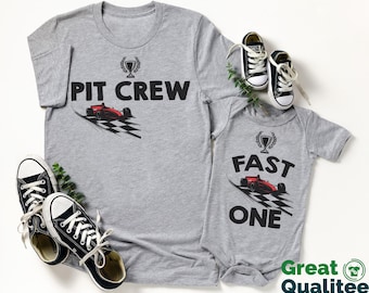 Fast One Family Matching Birthday Shirt, Pit Crew Shirt, Racing Crew Tshirt, 1st Birthday Race Car Party, Mommy and Me, First Birthday Party