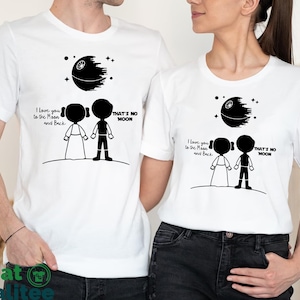 Star Wars Shirt, Disney Couples Shirts, I Love You To The Moon and Back Shirt, Disneyworld Matching Shirts, Han Solo and Leia Tee