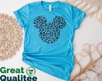 Mickey Leopard Disney Shirt, Mickey Shirt, Safari Kids Tee, Cheetah Animal Kingdom Girls T Shirt, Disney World Women Tees, Disneyworld