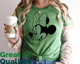 Camiseta de Minnie Disney, Camiseta de Disneyland para mujer, Camiseta de Minnie de Disneyworld, Camiseta de Disney para mamás, Camisetas de Disney para mujer