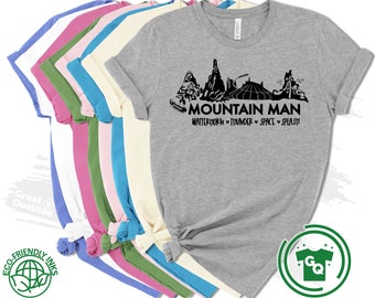 Disney Mountain Man Shirt, Disney World shirt For Men, Splash Mountain, Space Mountain, Thunder Mountain, Mt. Everest Shirts