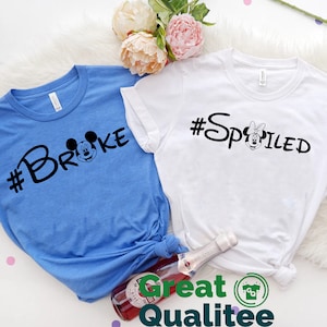 Broke and Spoiled Disney Couple Shirts, Broke Spoiled Shirts, Disney Family Shirts, Mickey Minnie Disney Couples Matching Shirts, Disney Tee