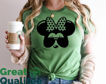 Minnie Shirt, Disney Minnie Sunglasses Shirts, Disneyland Family Tees, Disneyworld Women Tee, Disney Trip Vacation Shirt