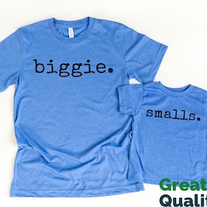 biggie smalls Shirts, big bro little bro, Funny Adult and Kids Sibling Matching Outfit Shirts, Sibling Tees, Brother Sister Tees