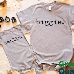 Siblings Shirts, matching toddler baby set, biggie smalls matching sibling t-shirts, big brother little brother Shirts matching outfit