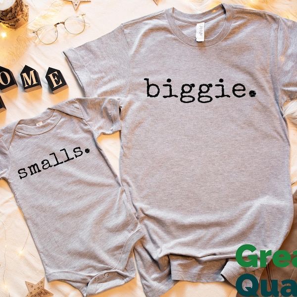 Siblings Shirts, matching toddler baby set, biggie smalls matching sibling t-shirts, big brother little brother Shirts matching outfit