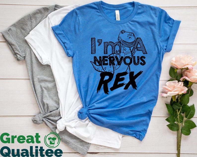 Disney Toy Story Shirt, I'm A Nervous Rex Toy Story T-Shirt, Disneyland Disney World Family Vacation Shirts, Toy Story Dinosaur Tee Shirt