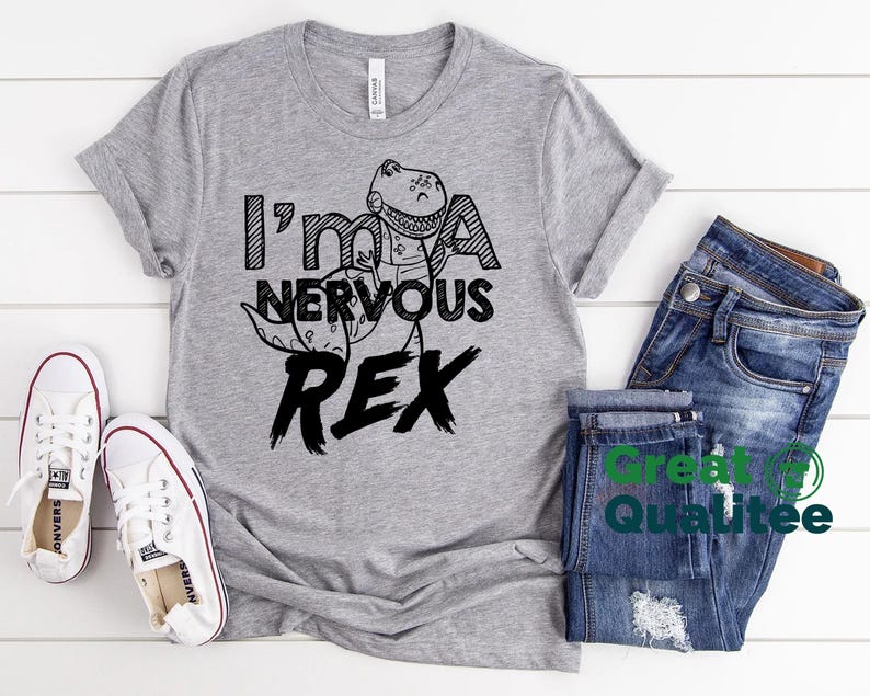 Disney Toy Story Shirt, I'm A Nervous Rex Toy Story T-Shirt, Disneyland Disney World Family Vacation Shirts, Toy Story Dinosaur Tee Shirt