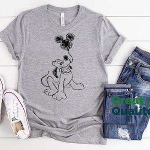 Pluto with Balloon Shirt, Disney Shirts, Magic Kingdom Shirt, Pluto Shirt, Disneyworld Kids Shirts, Disneyland Women Men Shirts