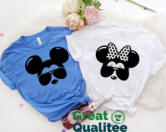 Disney Matching Shirts, Disneyworld Family Shirts, Mickey and Minnie Disneyland Shirt, Mickey Sunglasses Shirt