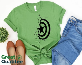 Captain Shield Avenger Tee, Disney Tees, Disneyland Shirt, Disneyworld Shirt, Avengers Matching Family Shirts For Men Women And Kids