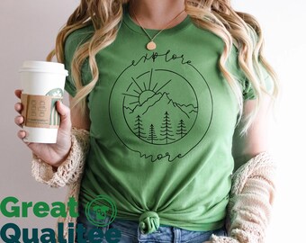 Hiking Shirt, Outdoor Shirt, Adventure Shirt, Camping Shirt, Explore More Graphic Tees, Adventurer Gift, Glamping, Camper