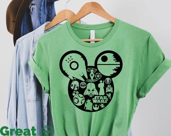 Star Wars Characters Mickey Face Shirt, Disney Shirt, Disneyland Family Shirts, Star Wars Shirt, Disney World Shirt