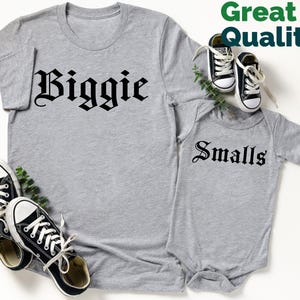 Biggie Smalls Shirt, Dad and Son Shirts, Dad and Daughter Shirts, Father's Day Gift, Big Bro Little Bro Matching Shirts, Brother Sister Tees